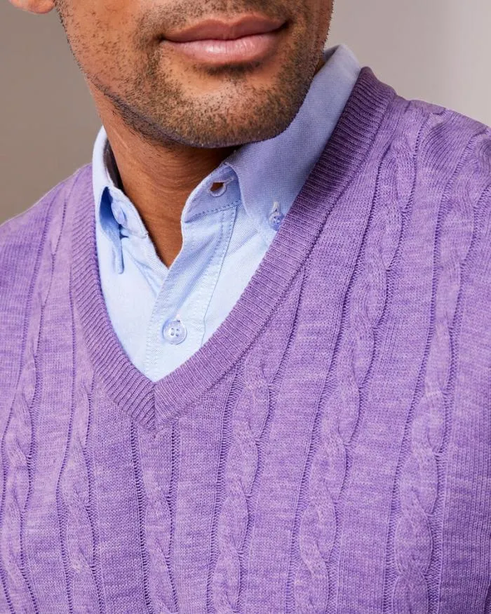 Cotton Traders Knitwear Luxury Soft Touch Cable Jumper 8211 Men