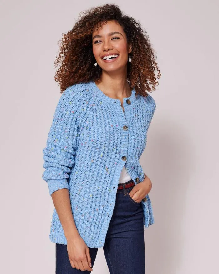 Cotton Traders Knitwear Supersoft Chenille Round Neck Cardigan 8211 Women