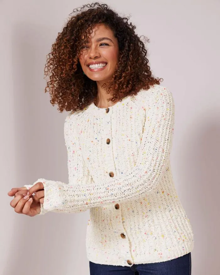 Cotton Traders Knitwear Supersoft Chenille Round Neck Cardigan 8211 Women