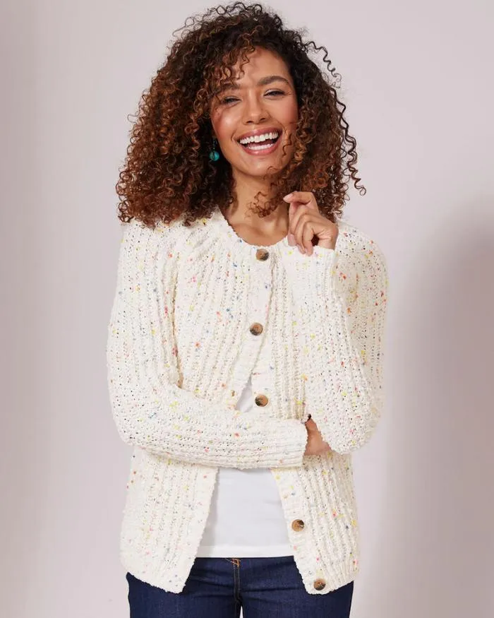 Cotton Traders Knitwear Supersoft Chenille Round Neck Cardigan 8211 Women