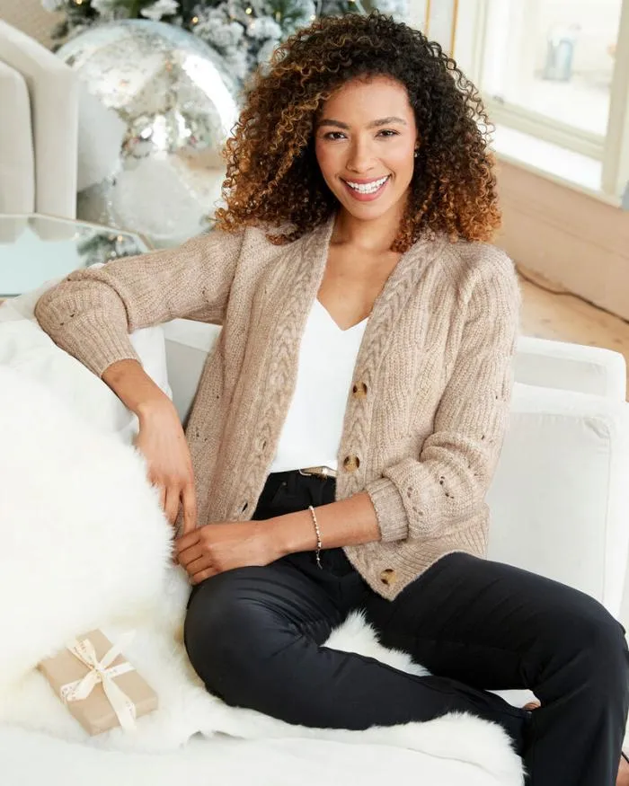 Cotton Traders Knitwear Textured Cardigan 8211 Women