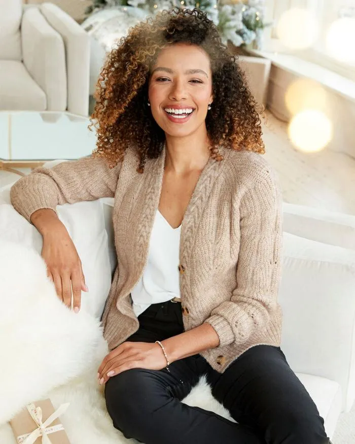 Cotton Traders Knitwear Textured Cardigan 8211 Women