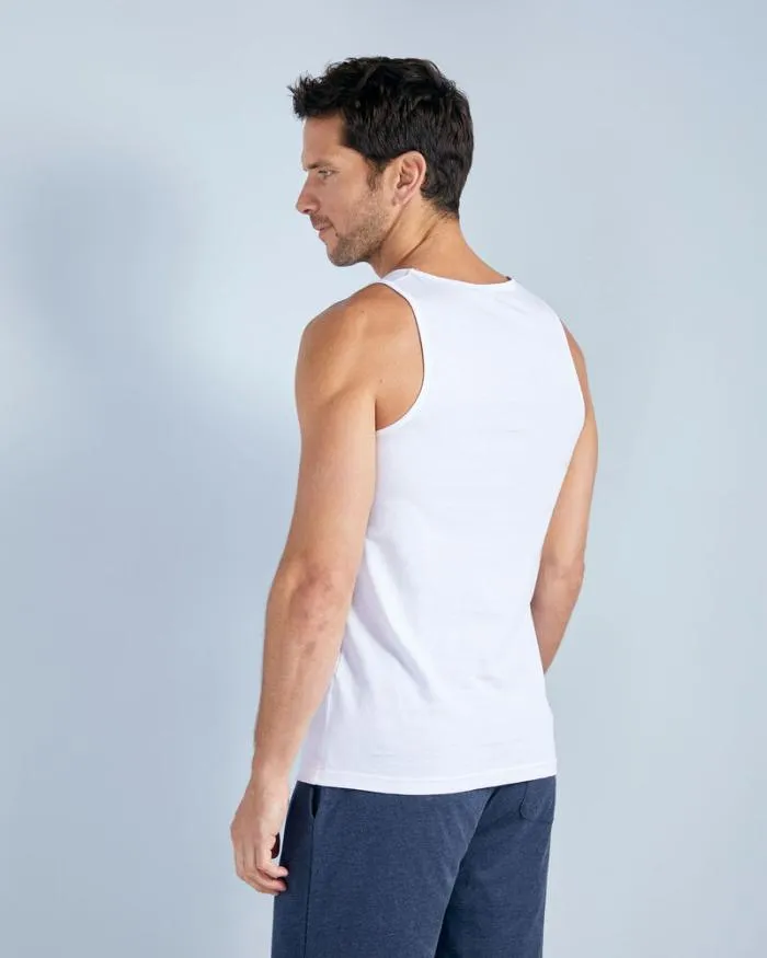 Cotton Traders Loungewear 3 Pack Sleeveless Vests 8211 Men