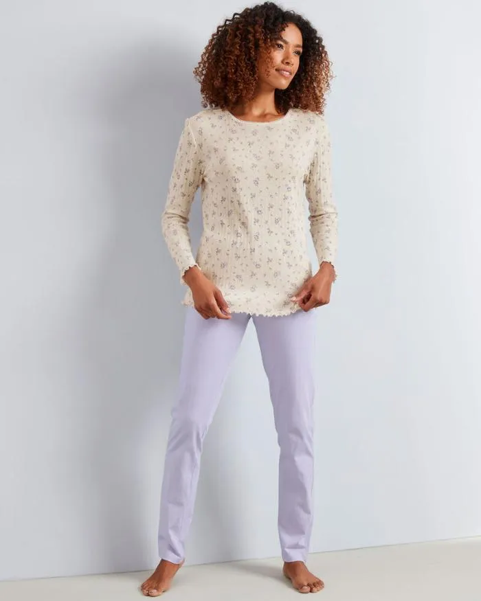 Cotton Traders Nightwear Pointelle PJ Set 8211 Women