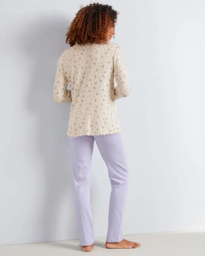 Cotton Traders Nightwear Pointelle PJ Set 8211 Women