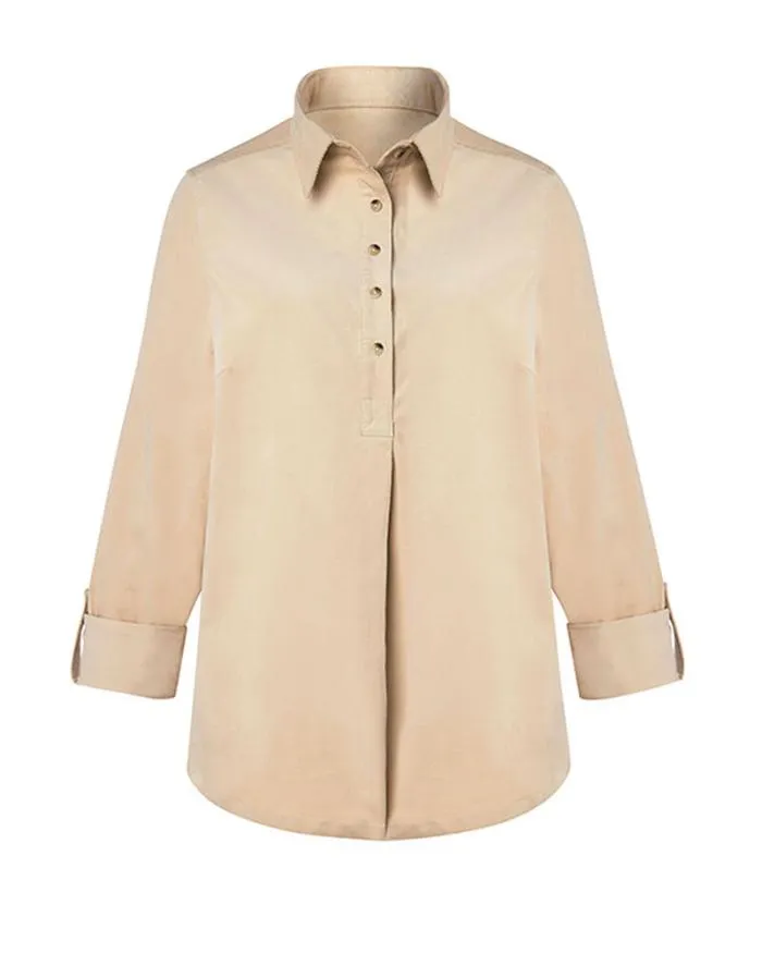 Cotton Traders Shirts and Blouses Amber Long Sleeve Stretch Cord Tunic 8211 Women