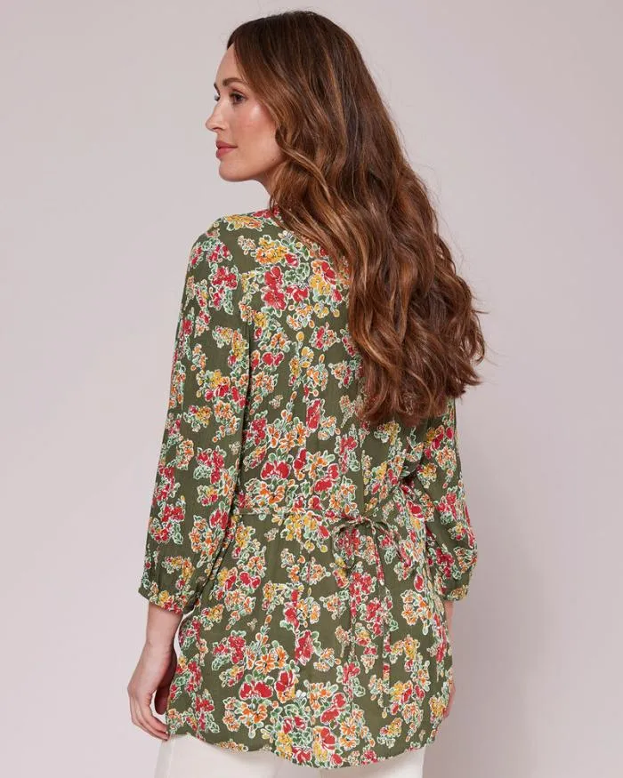 Cotton Traders Shirts and Blouses Crinkle Sleeve Print Tunic 8211 Women