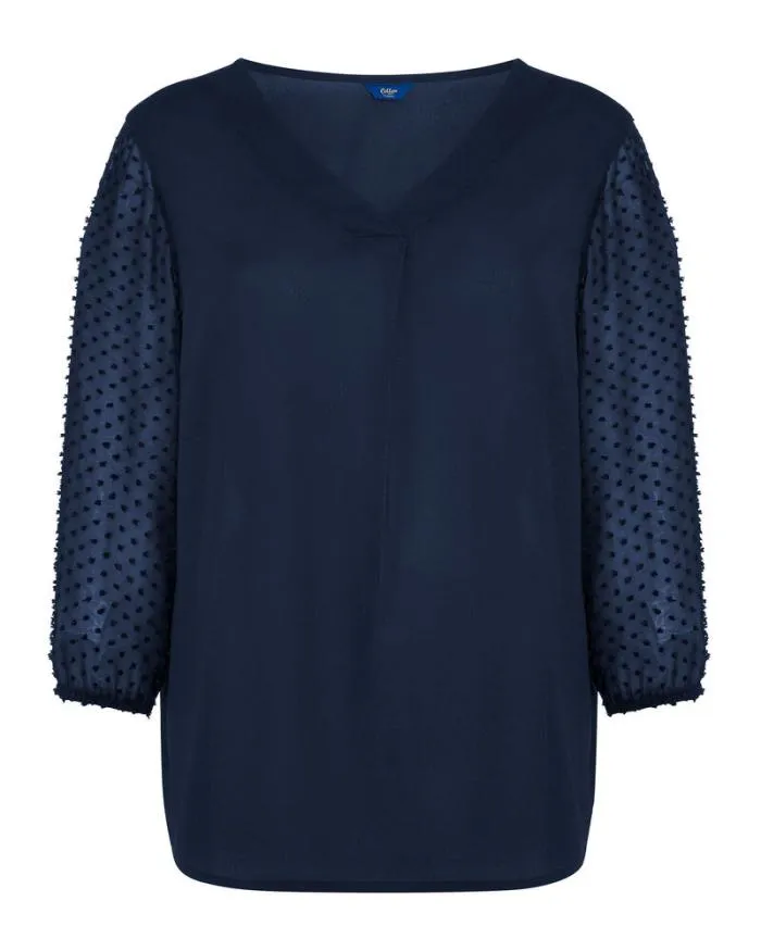 Cotton Traders Shirts and Blouses Dottie Dobby Sleeve Blouse 8211 Women