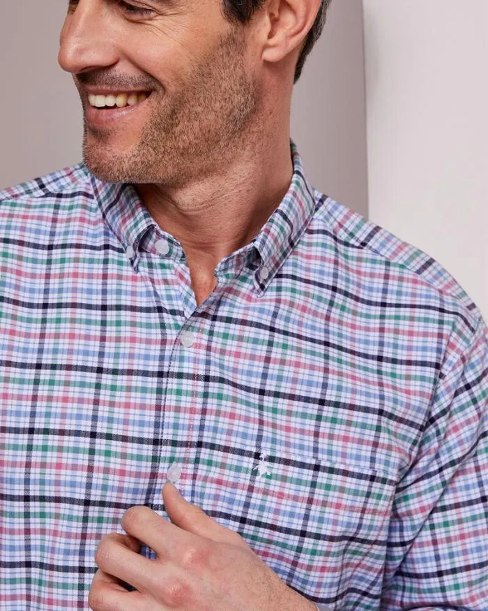 Cotton Traders Shirts Long Sleeve Patterned Oxford Shirt 8211 Men