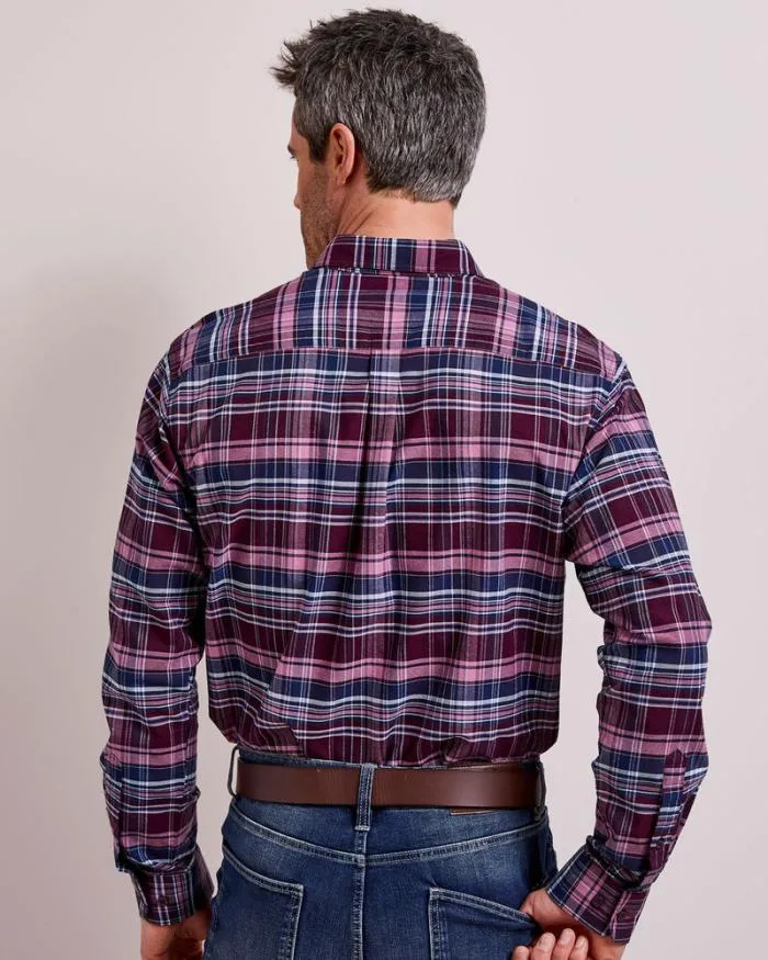 Cotton Traders Shirts Long Sleeve Patterned Oxford Shirt 8211 Men