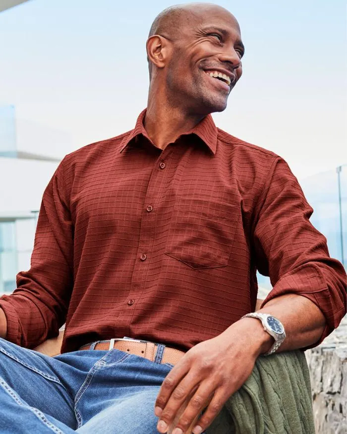 Cotton Traders Shirts Long Sleeve Soft Touch Shirt 8211 Men