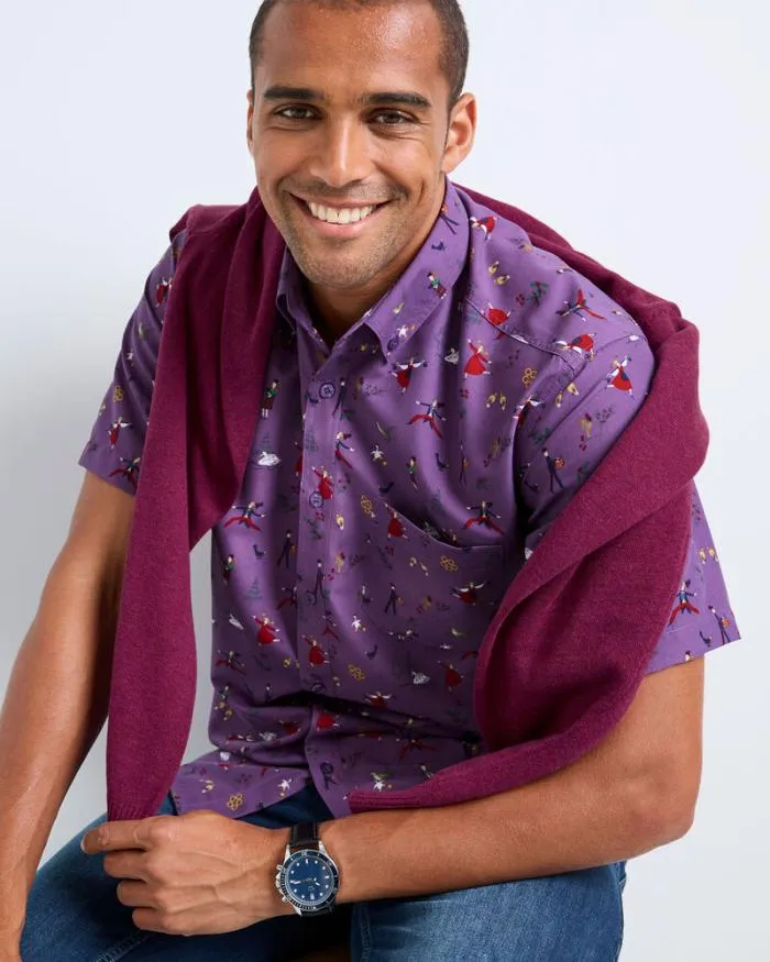 Cotton Traders Shirts Short Sleeve Soft Touch Print Shirt 8211 Men