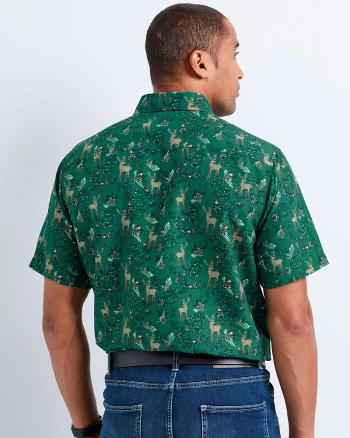 Cotton Traders Shirts Short Sleeve Soft Touch Print Shirt 8211 Men
