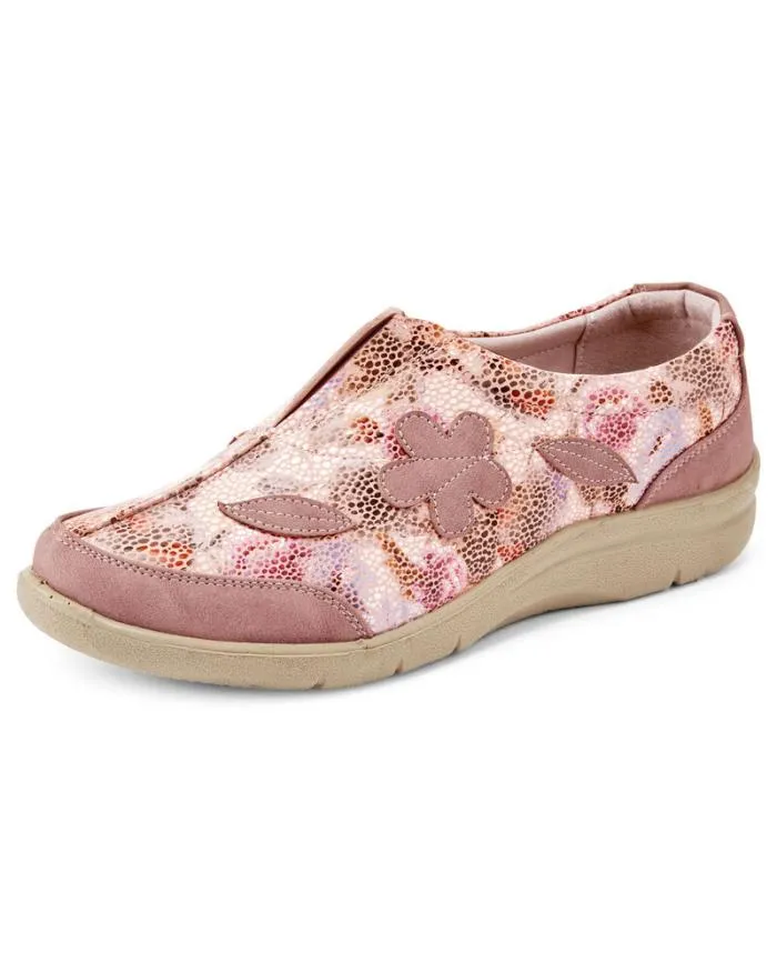 Cotton Traders Shoes Flexisole Slipon Floral Print Shoes 8211 Women
