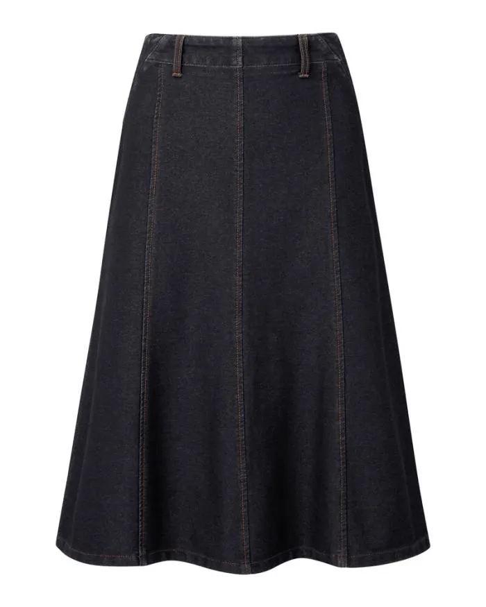 Cotton Traders Skirts Midi Jersey Denim Skirt 8211 Women