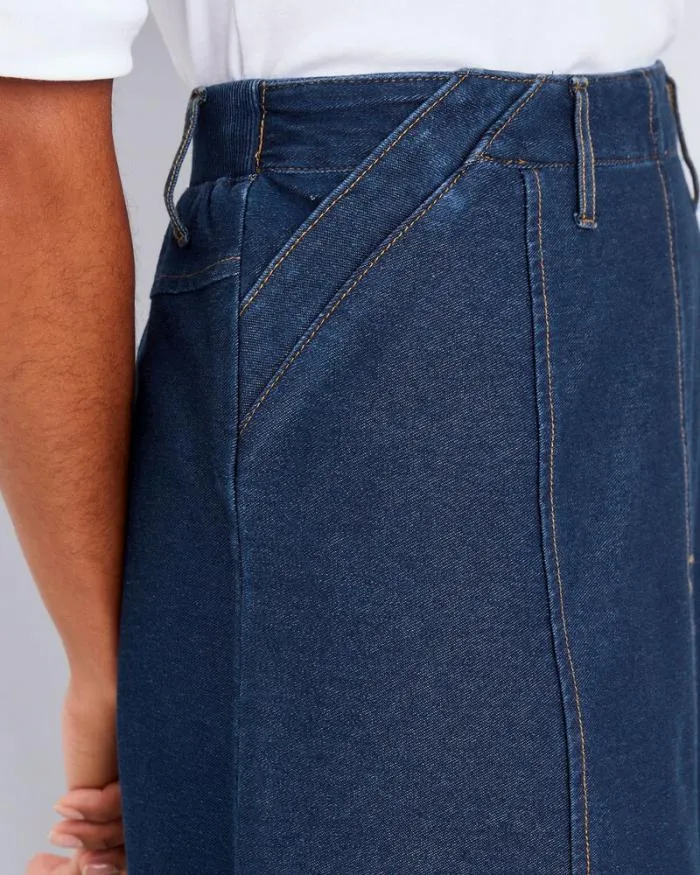 Cotton Traders Skirts Midi Jersey Denim Skirt 8211 Women