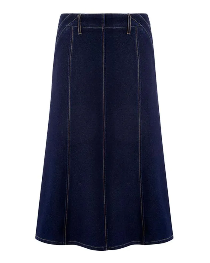 Cotton Traders Skirts Midi Jersey Denim Skirt 8211 Women