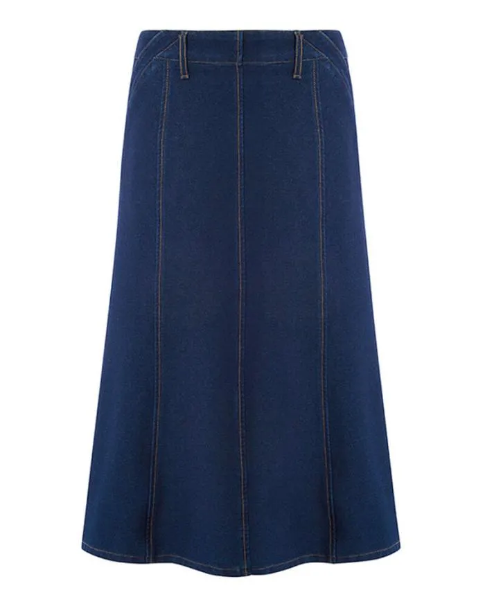 Cotton Traders Skirts Midi Jersey Denim Skirt 8211 Women