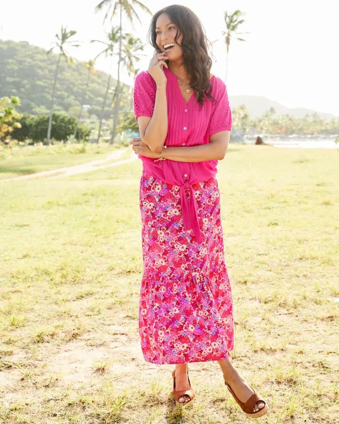 Cotton Traders Skirts PullOn Printed Maxi Skirt 8211 Women