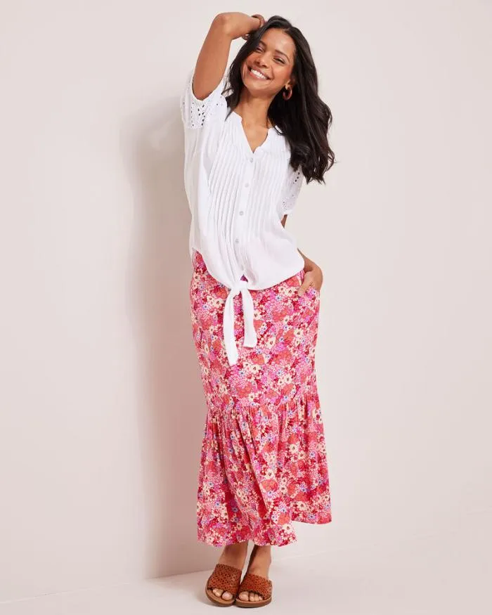Cotton Traders Skirts PullOn Printed Maxi Skirt 8211 Women