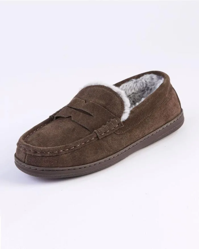 Cotton Traders Slippers Suede Memory Foam Moccasin Slippers 8211 Men