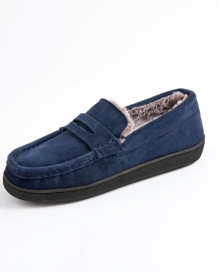 Cotton Traders Slippers Suede Memory Foam Moccasin Slippers 8211 Men