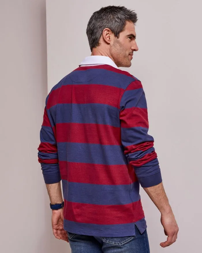 Cotton Traders Sports and Leisure Long Sleeve Heritage Rugby Shirt 8211 Men