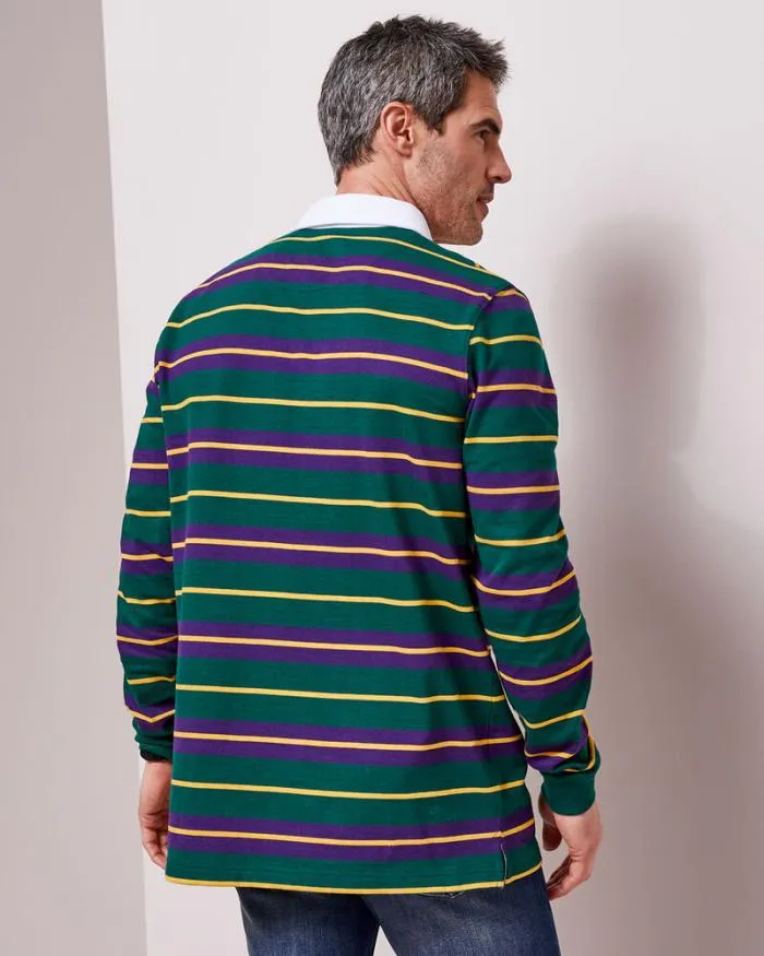 Cotton Traders Sports and Leisure Long Sleeve Heritage Rugby Shirt 8211 Men