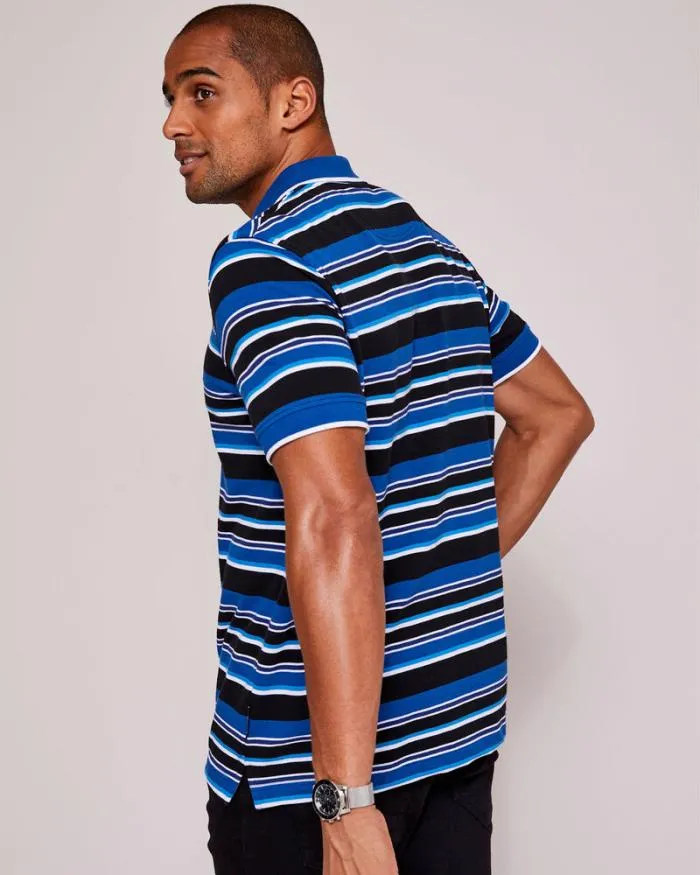 Cotton Traders Tops and TShirts Guinness Short Sleeve Textured Stripe Polo Shirt 8211 Men