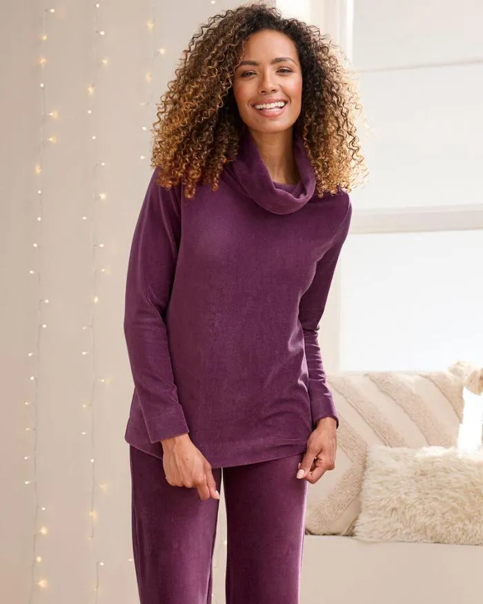Cotton Traders Tops and TShirts Jersey Cord Stretch Cowl Neck Top 8211 Women