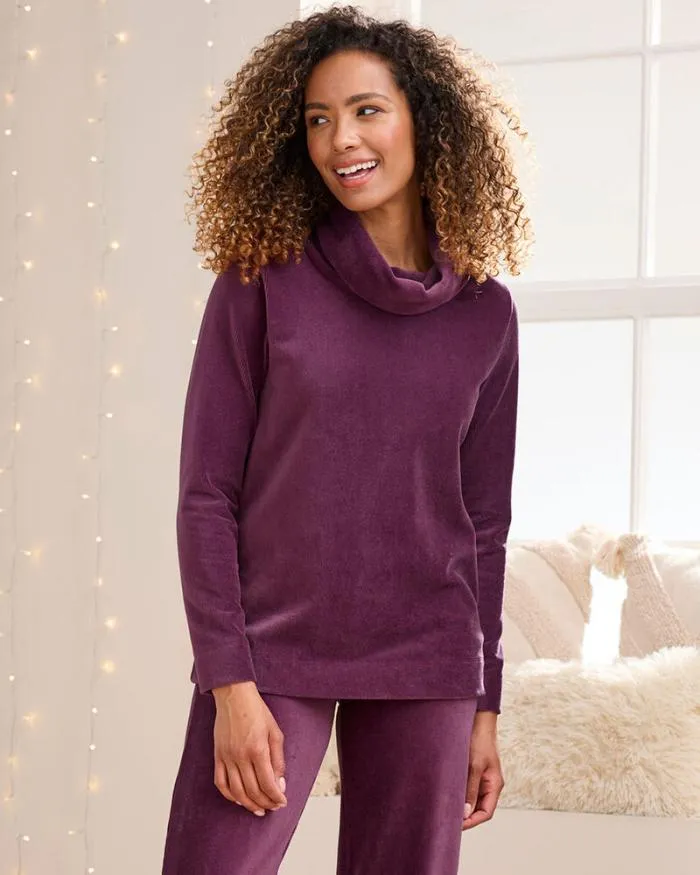 Cotton Traders Tops and TShirts Jersey Cord Stretch Cowl Neck Top 8211 Women