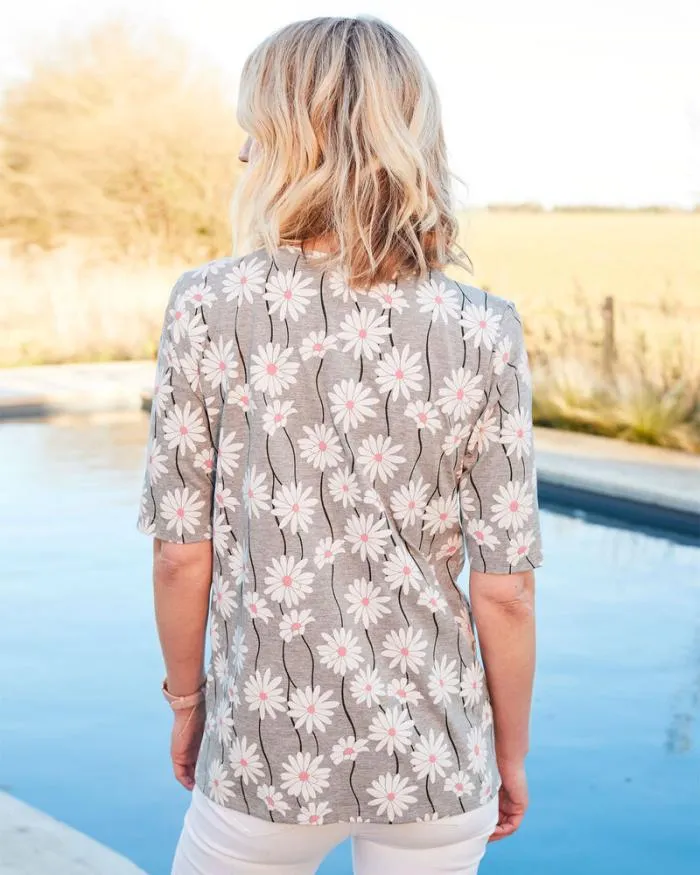 Cotton Traders Tops and TShirts Phoebe Sleeve Print Top 8211 Women