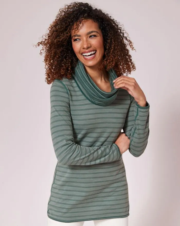 Cotton Traders Tops and TShirts Reversible Long Sleeve Cowl Neck Jersey Top 8211 Women Cotton Traders Tops and TShirts Reversible Long Sleeve Cowl Neck Jersey Top 8211 Women