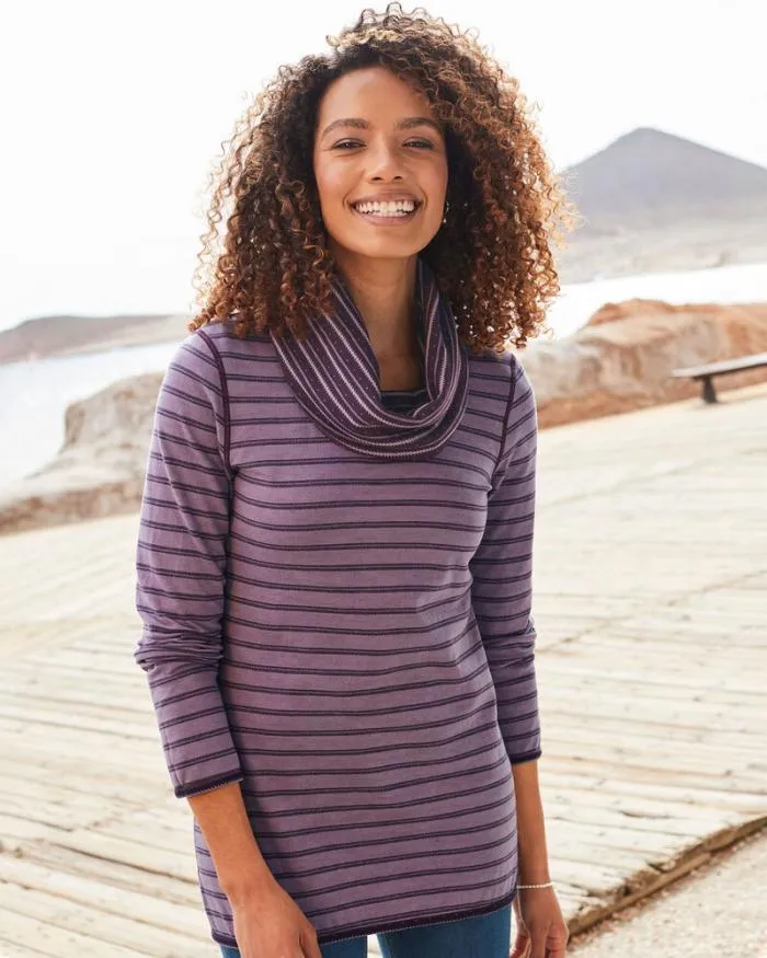 Cotton Traders Tops and TShirts Reversible Long Sleeve Cowl Neck Jersey Top 8211 Women