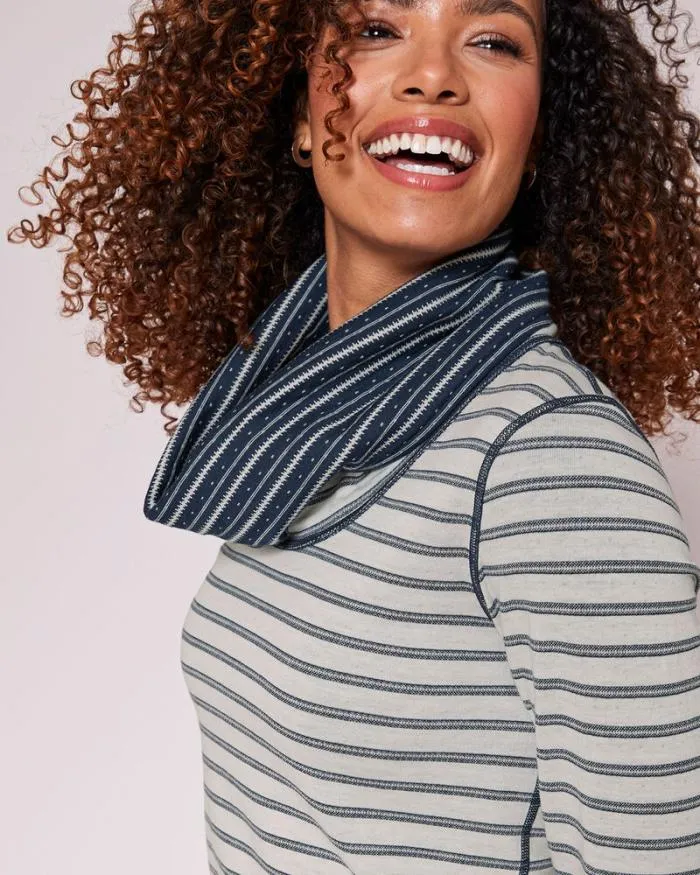 Cotton Traders Tops and TShirts Reversible Long Sleeve Cowl Neck Jersey Top 8211 Women