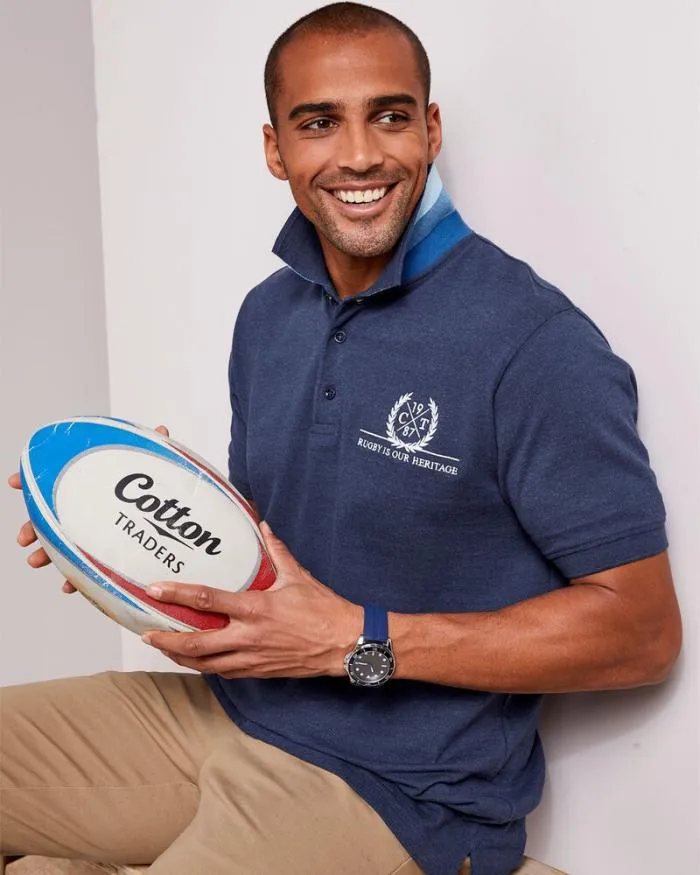 Cotton Traders Tops and TShirts Short Sleeve Embroidered Polo Shirt 8211 Men