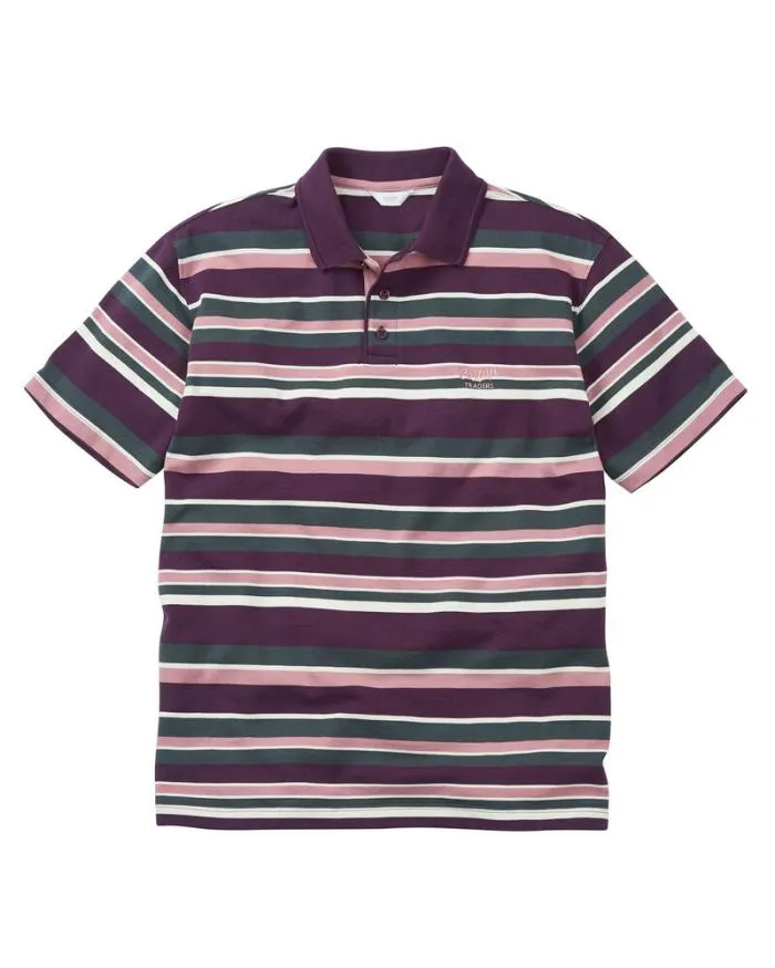 Cotton Traders Tops and TShirts Short Sleeve Stripe Polo 8211 WomenMenUnisex