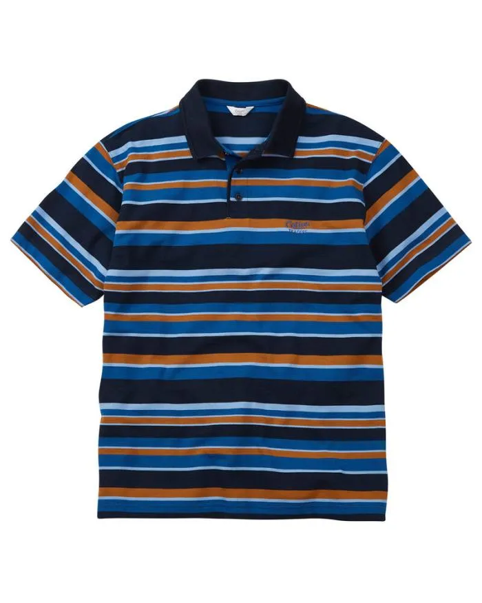 Cotton Traders Tops and TShirts Short Sleeve Stripe Polo 8211 WomenMenUnisex