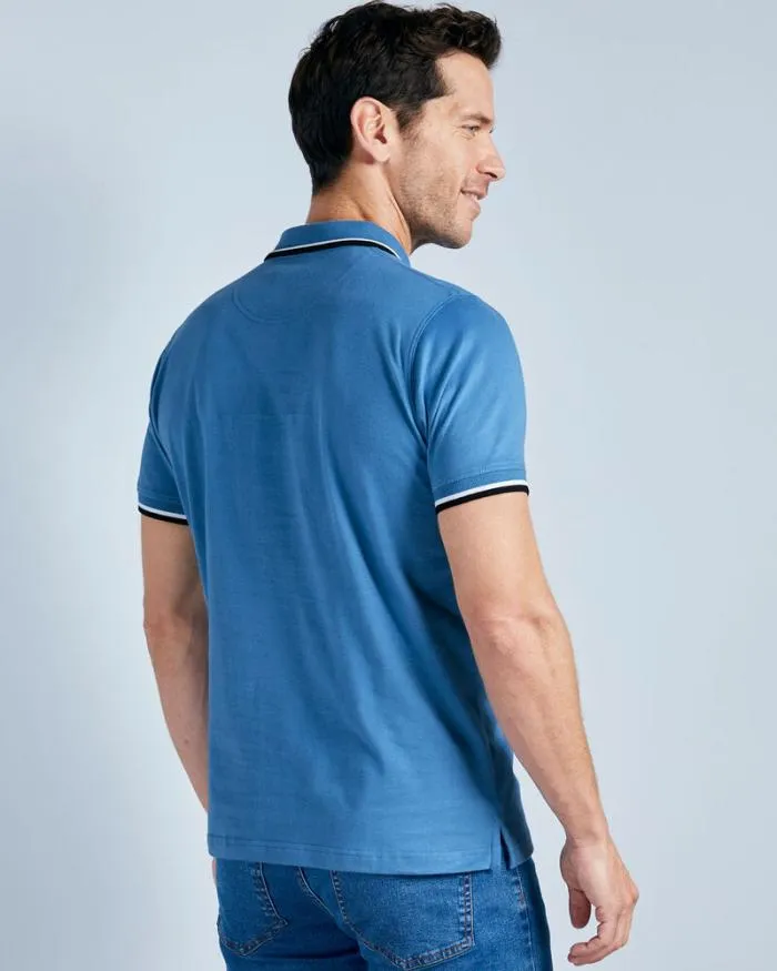 Cotton Traders Tops and TShirts Short Sleeve Tipped Polo Shirt 8211 Men