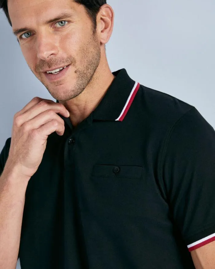 Cotton Traders Tops and TShirts Short Sleeve Tipped Polo Shirt 8211 Men