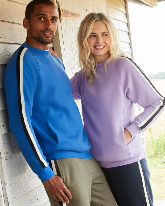Cotton Traders Tops and TShirts Side Panel Sweatshirt 8211 WomenMenUnisex