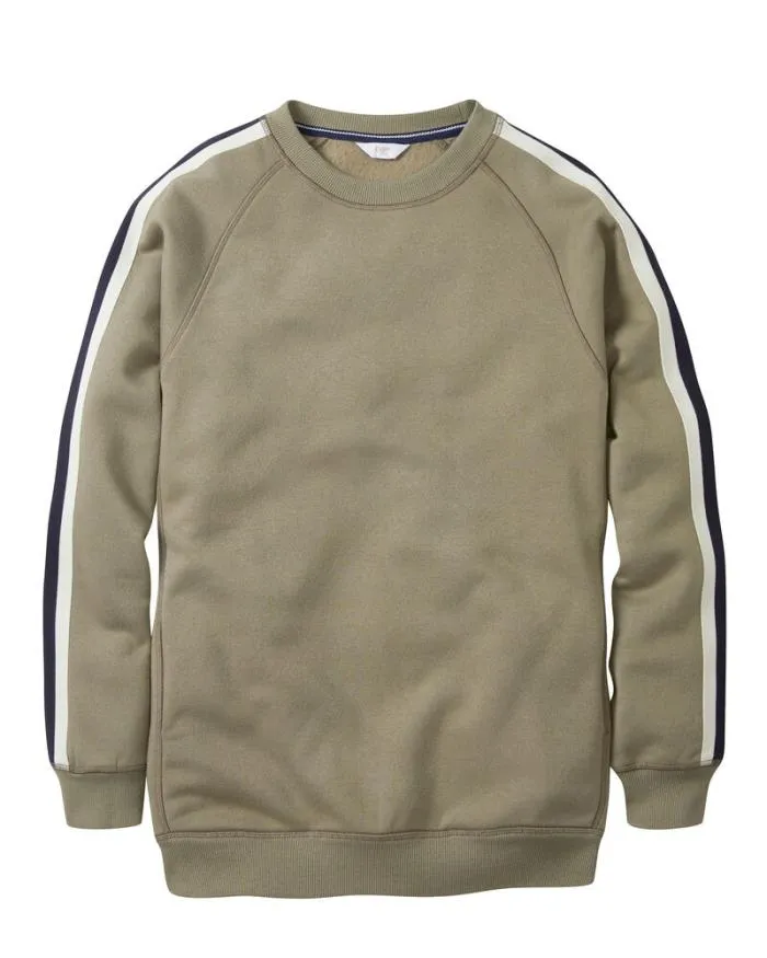 Cotton Traders Tops and TShirts Side Panel Sweatshirt 8211 WomenMenUnisex