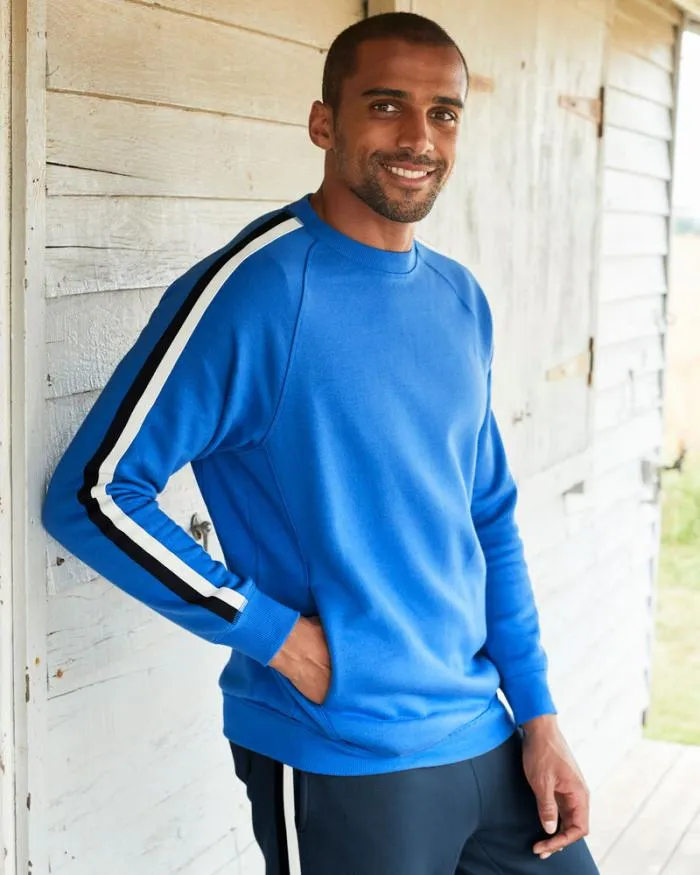 Cotton Traders Tops and TShirts Side Panel Sweatshirt 8211 WomenMenUnisex
