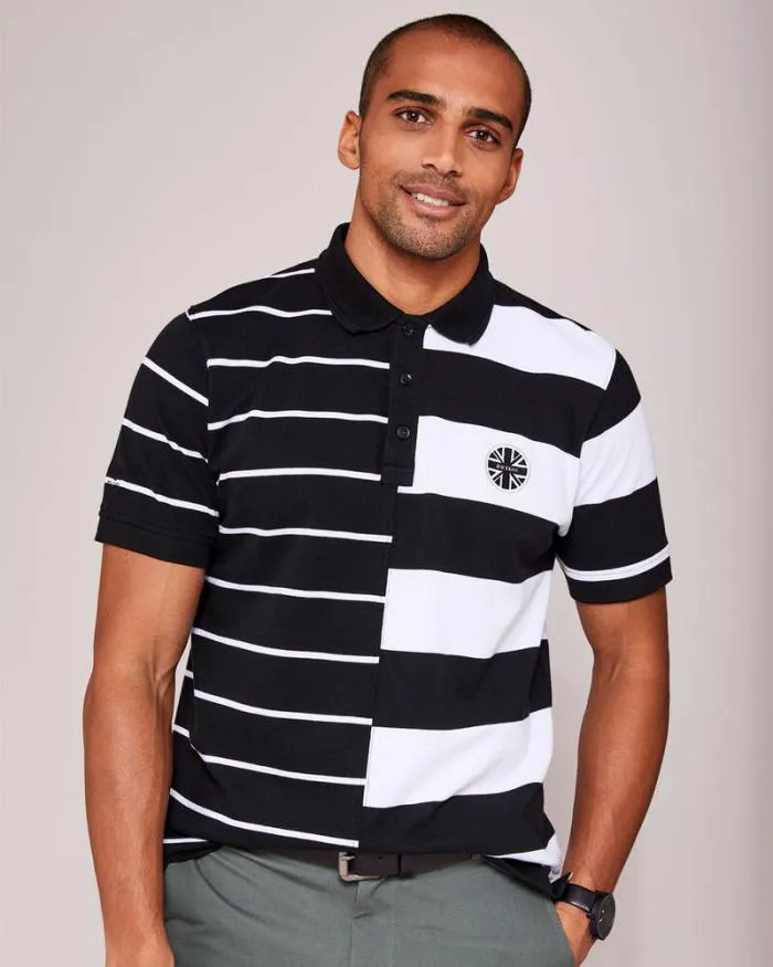 Cotton Traders Tops and TShirts Supporters Short Sleeve Panelled Polo Shirt 8211 Men