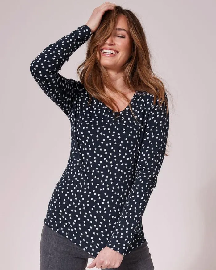 Cotton Traders Tops and TShirts Wrinkle Free Long Sleeve Spot Jersey Top 8211 Women