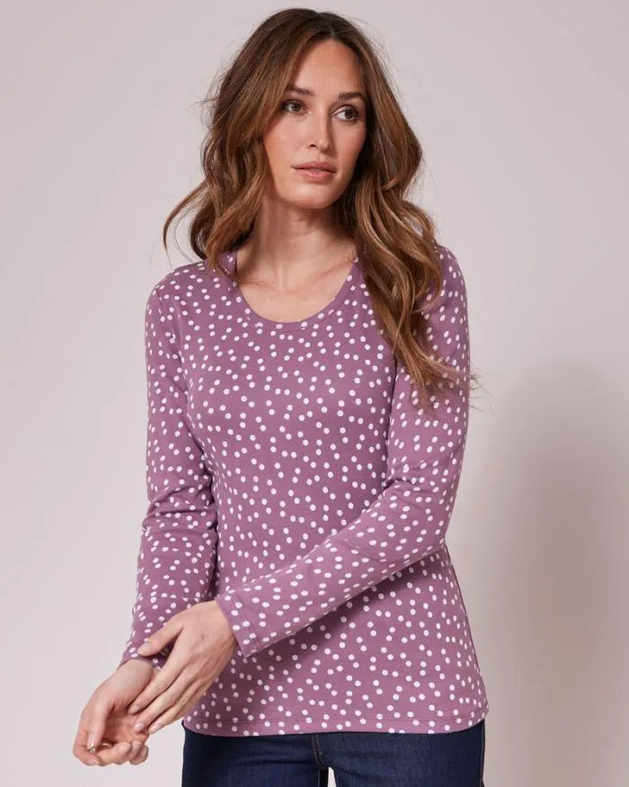 Cotton Traders Tops and TShirts Wrinkle Free Long Sleeve Spot Jersey Top 8211 Women