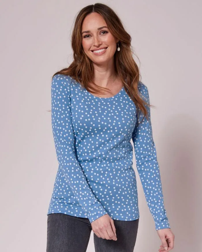 Cotton Traders Tops and TShirts Wrinkle Free Long Sleeve Spot Jersey Top 8211 Women