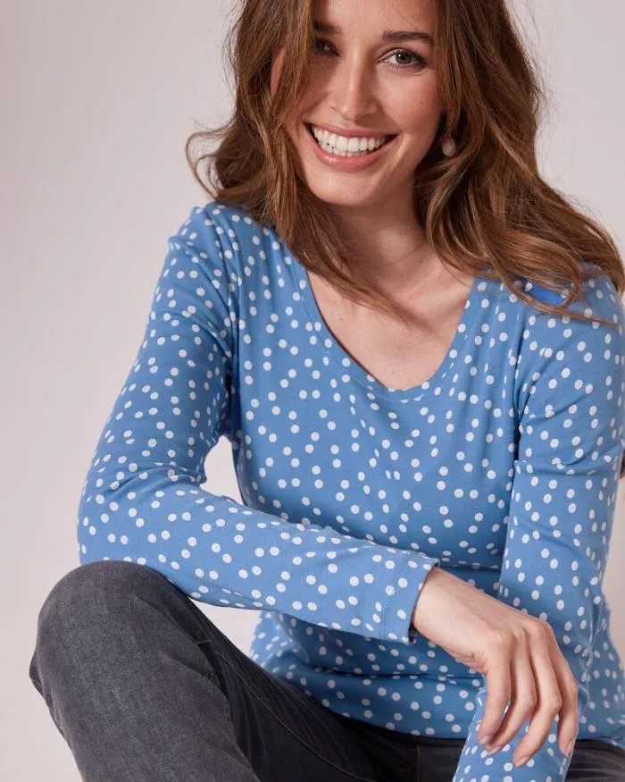 Cotton Traders Tops and TShirts Wrinkle Free Long Sleeve Spot Jersey Top 8211 Women