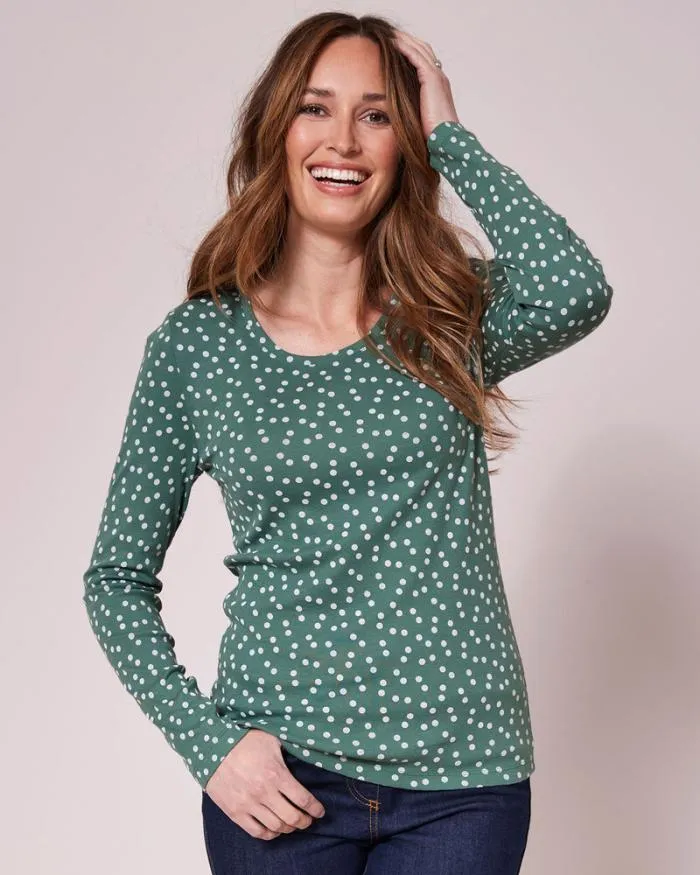 Cotton Traders Tops and TShirts Wrinkle Free Long Sleeve Spot Jersey Top 8211 Women