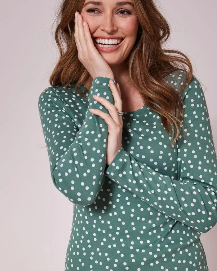 Cotton Traders Tops and TShirts Wrinkle Free Long Sleeve Spot Jersey Top 8211 Women